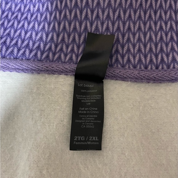 Initial Attraction light purple and white jacket - Picture 6 of 6